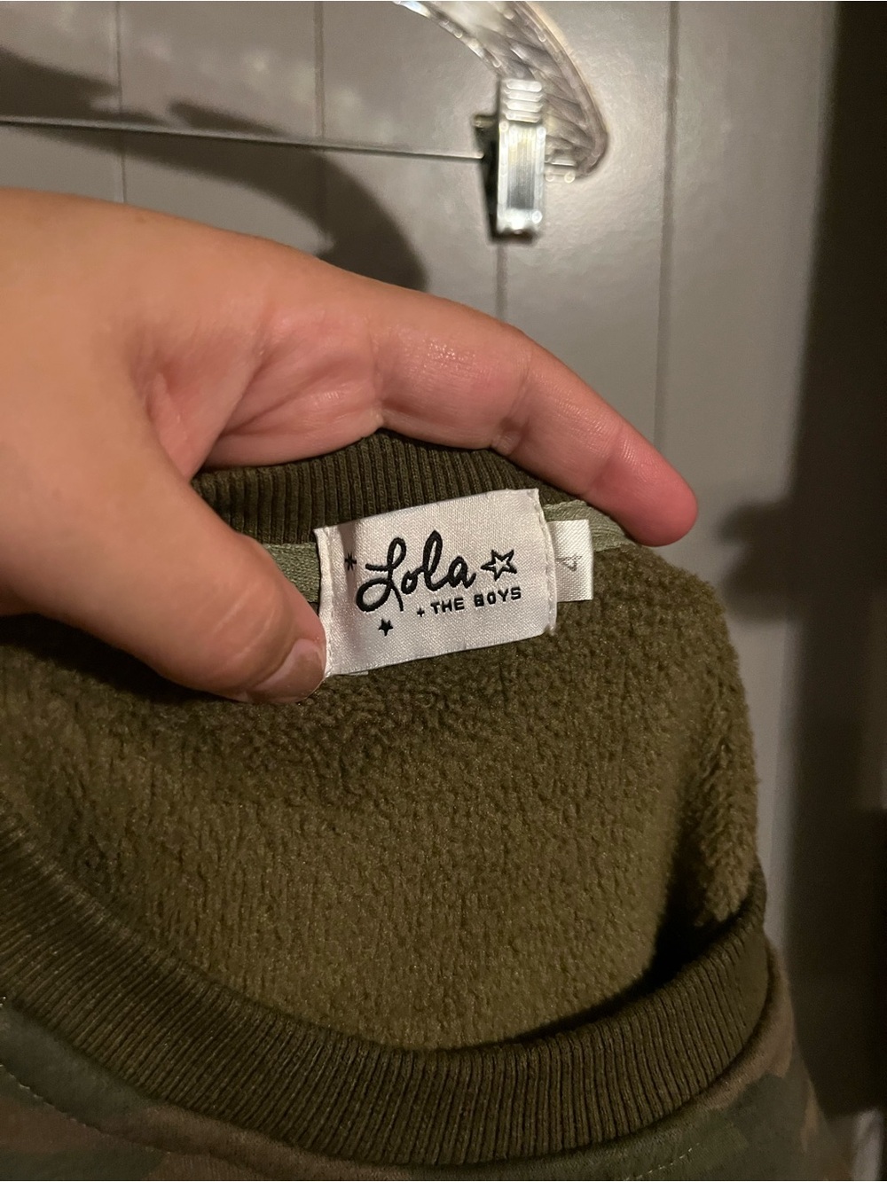 Lola The Boys Camo Smiley Emoji crewneck sweatshirt - Picture 3 of 3